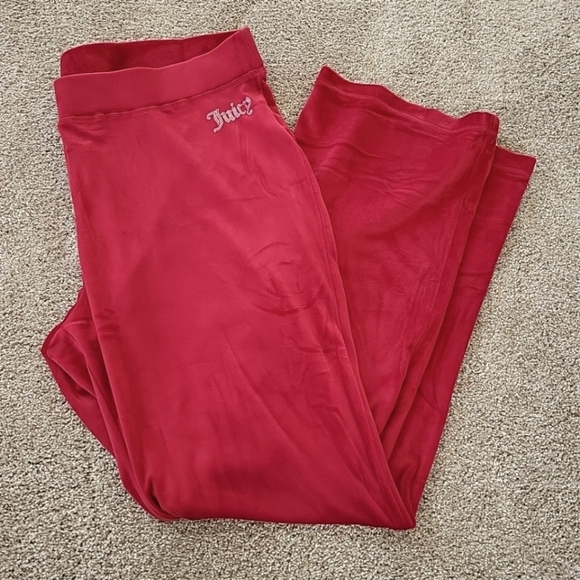 Juicy Couture‎ Classic Velour Mid Rise Pant Red Size XXL Y2K Mean Girls NWOT - Picture 1 of 8
